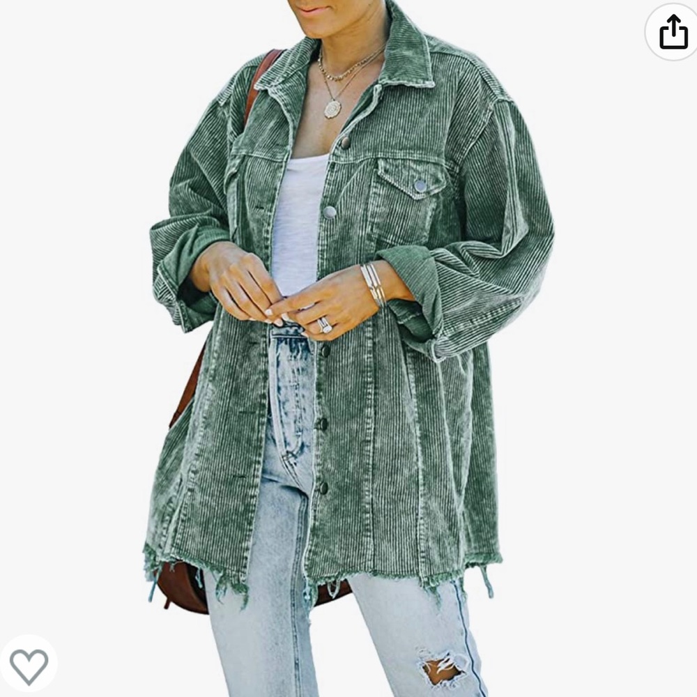 Army green corduroy jacket